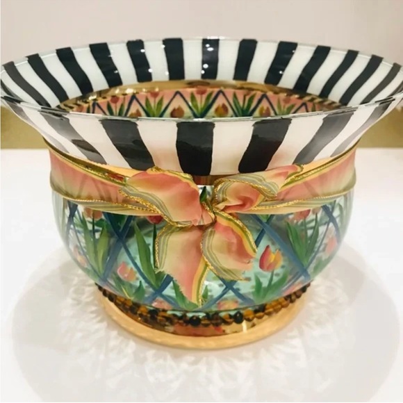 McKenzie Childs Glass Bowl - Picture 1 of 4
